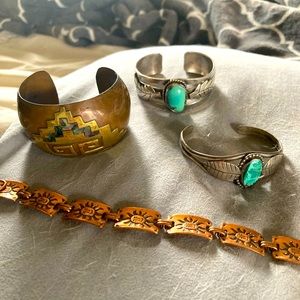 Gorgeous turquoise Native American cuffs